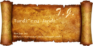 Turóczy Jenő névjegykártya