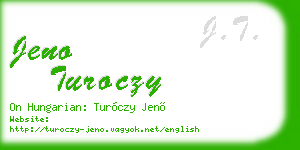 jeno turoczy business card